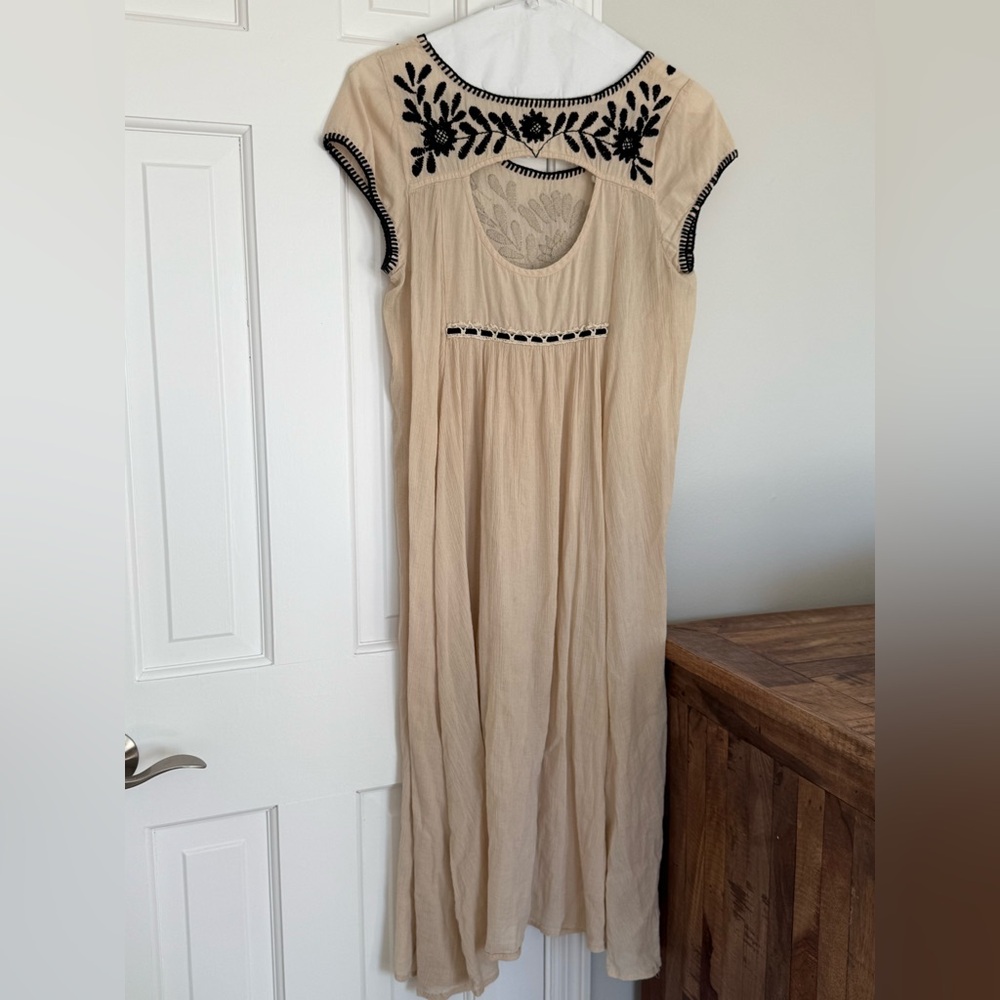 Free People Embroidered Boho Tunic Dress